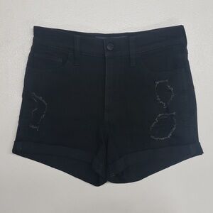 Hollister Women's High Rise Shorts Soft Stretch Distressed Size 3/26 Black
